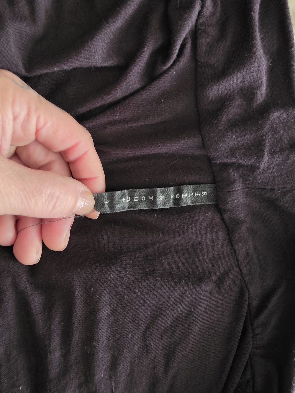 Draped Open-Front Cardigan Sweater - Deep Plum - Picture 5 of 6